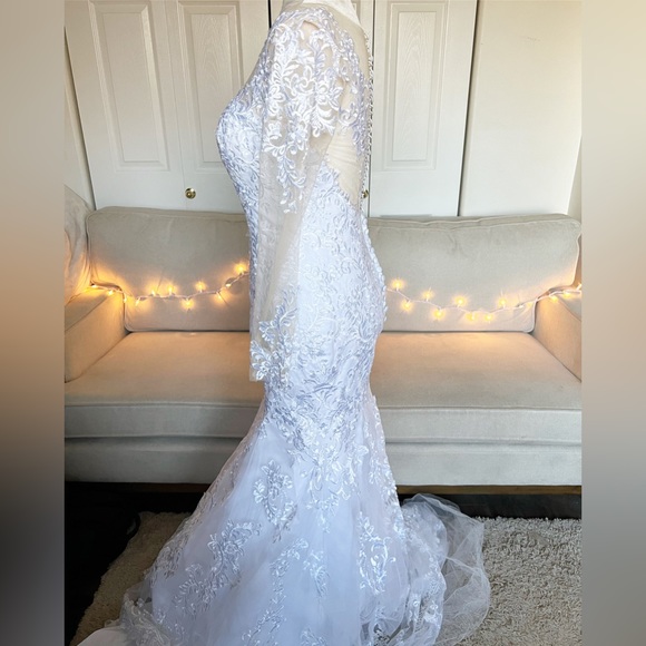 LOVER KISS lace mermaid Wedding dress with fitted inside corset GORGEOUS!!! NEW! - Picture 16 of 16